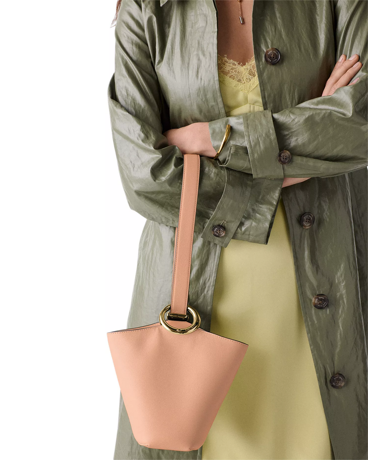 Kate Spade Pink Leather NWT Mini- Halo Bucket Bag