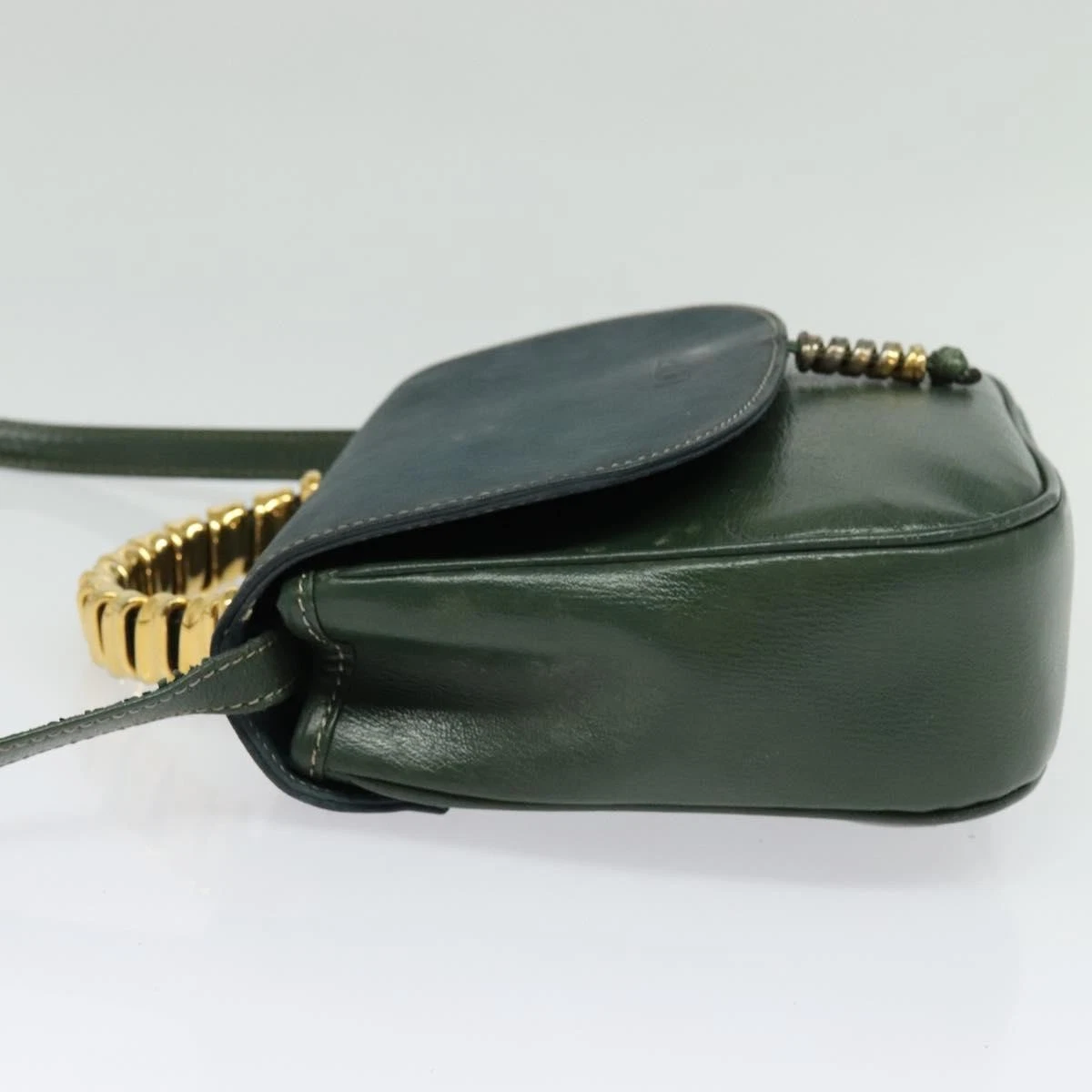 Loewe green & navy color block Velazquez two-way satchel