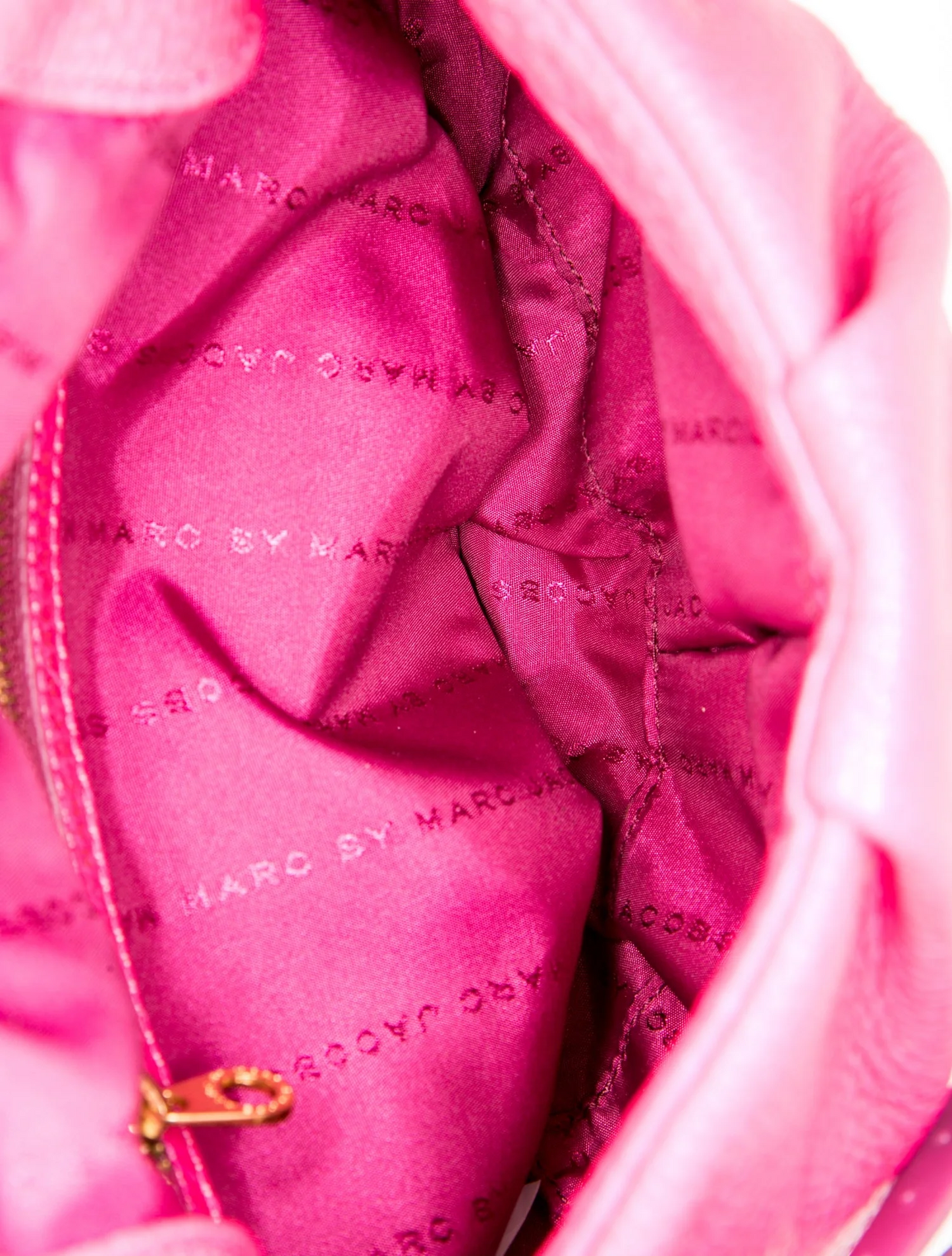 Marc Jacobs hot pink leather pouch style crossbody