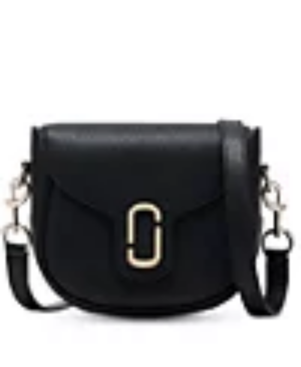 Marc Jacobs NWT black colored pebbled leather saddle bag
