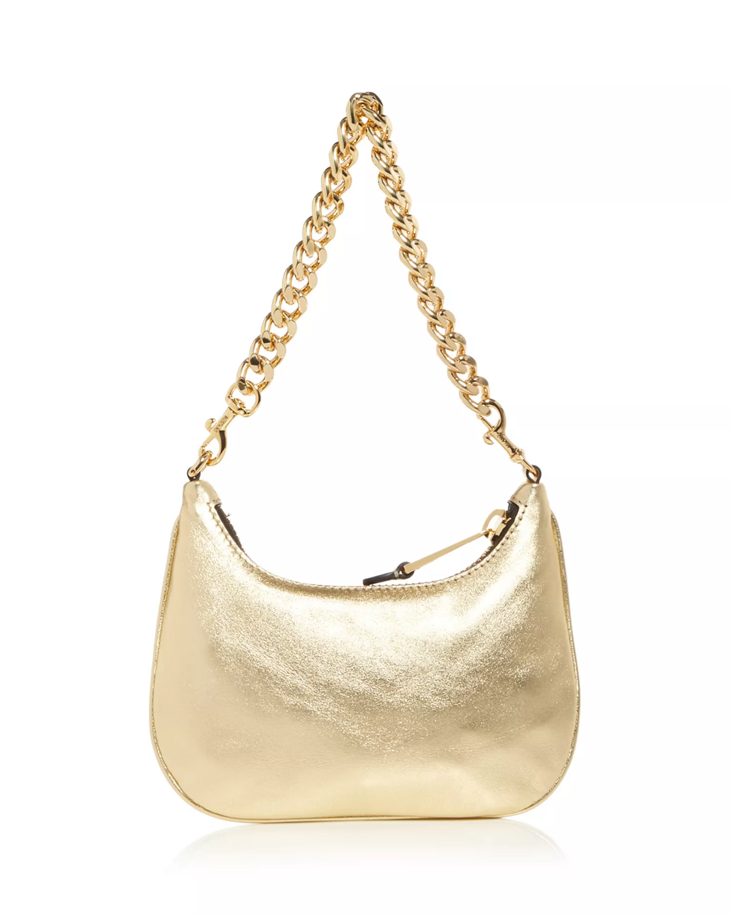 NWT Moschino Gold Leather Hobo w Chain Strap & Embellished Logo
