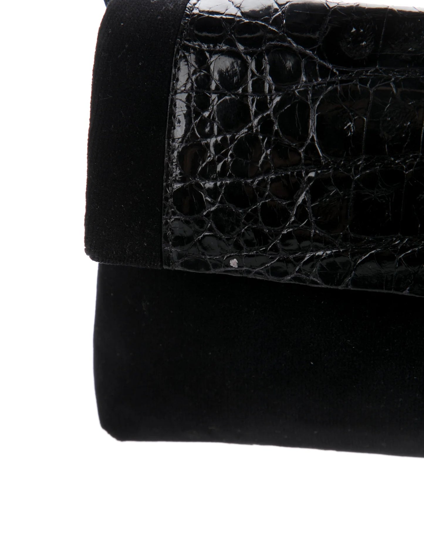 Nancy Gonzalez black crocodile leather shoulder bag