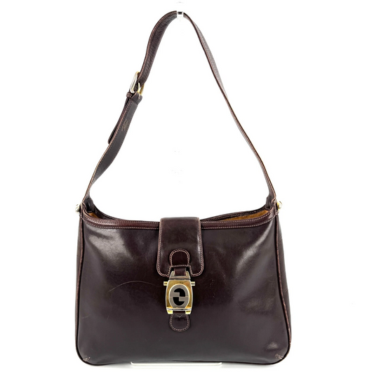 Gucci rich brown leather early Jackie style XL hobo style shoulder bag