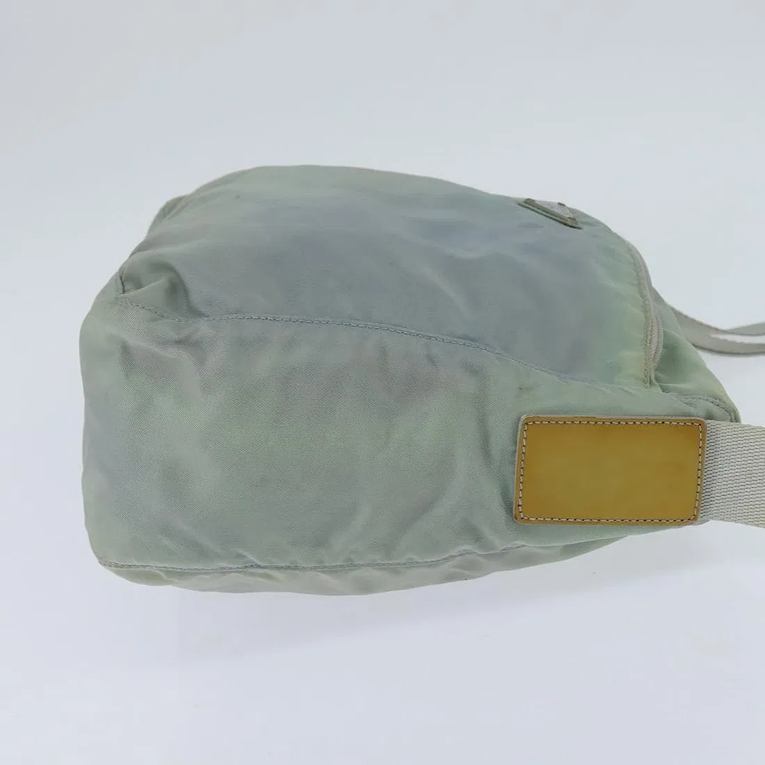 Prada light blue nylon & gold leather re-edition 2000 crossbody
