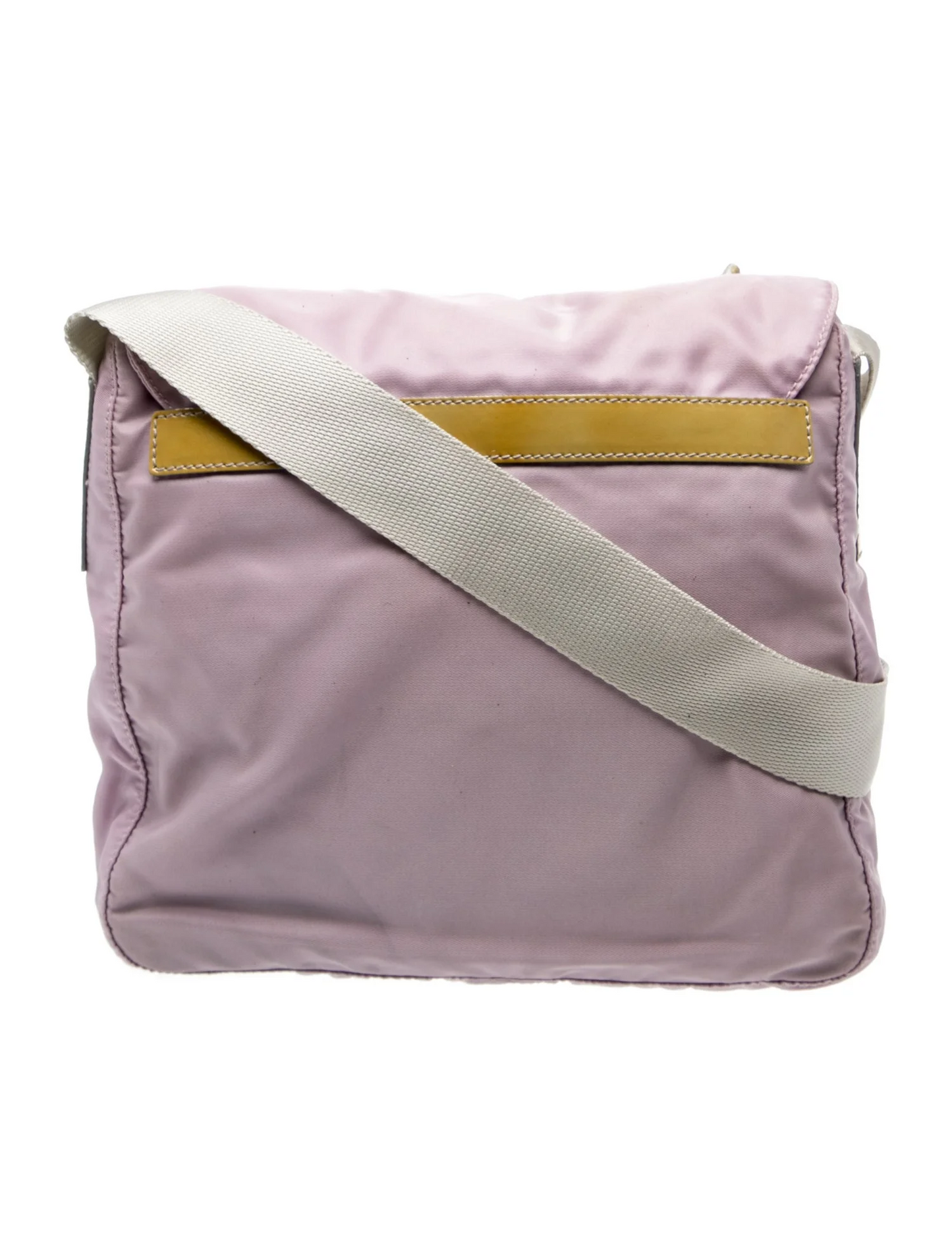 Prada Purple Nylon Messenger Bag with Chrome