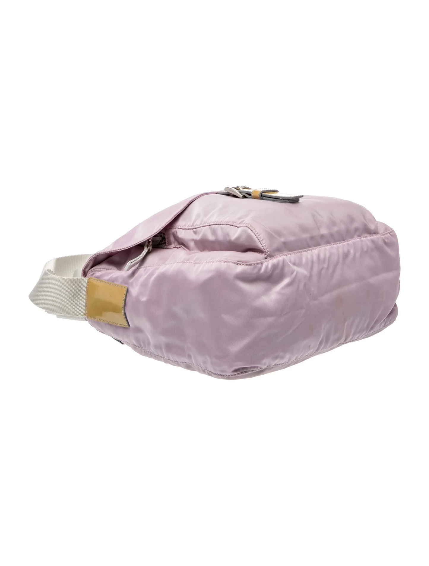 Prada Purple Nylon Messenger Bag with Chrome