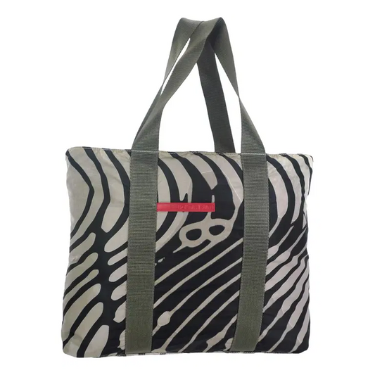 Prada multi-color print zip top satchel