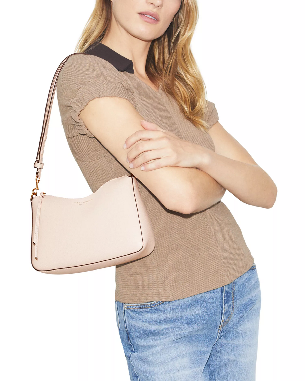 Tory Burch NWT soft pink leather Perry two-way shoulder bag