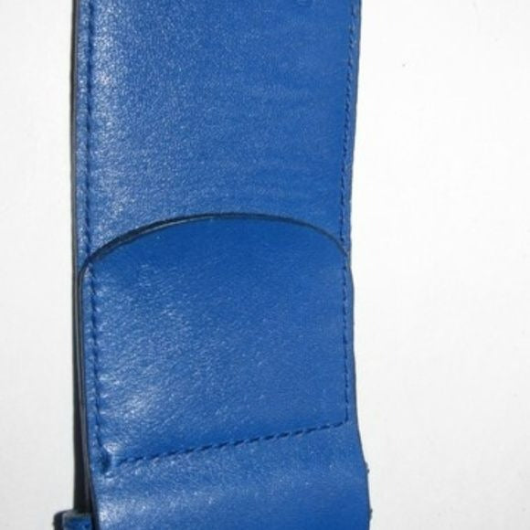 Gucci Cobalt Blue Leather Vintage Belt