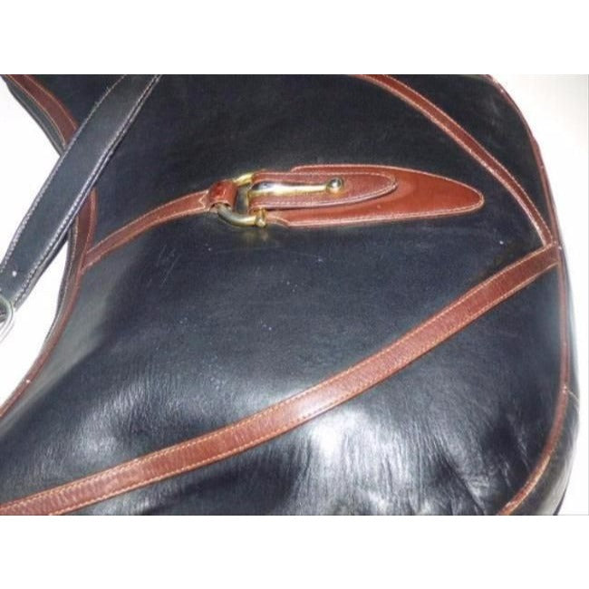 Gucci RARE black leather Jackie hobo with brown & horse bit accents