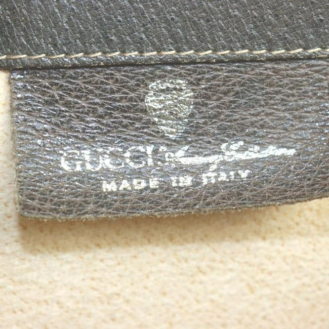 Gucci W Guccissima Handle Redgreen Stripe Brown G Printredgreen Leathercoated Canvas Satchel