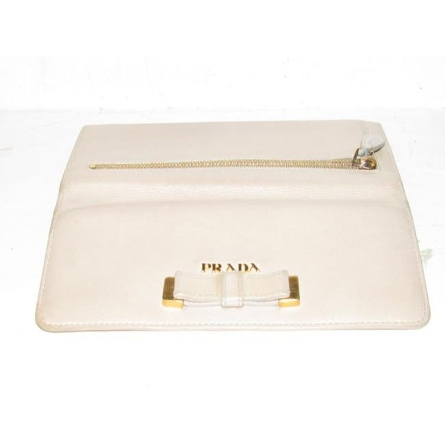 Prada Pale Pink Nude Leather Wallet