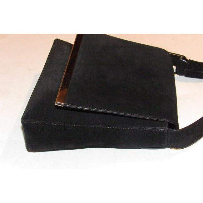 Gucci Vintage Black Suede Shoulder Bag