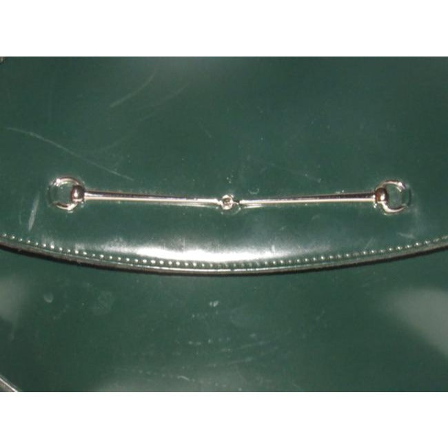 SOLD! Gucci Green Glossy Patent Leather Horsebit Satchel