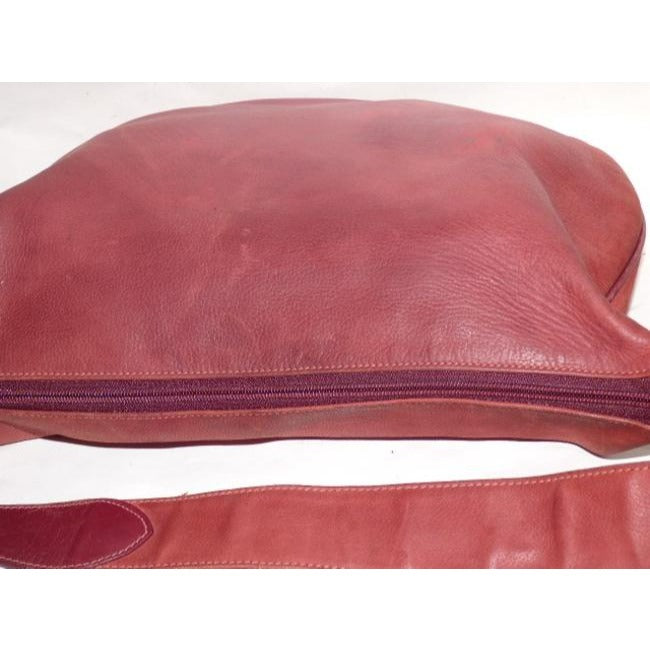 Gucci Vintage Burgundy Red Suede With Leather Hobo Bag