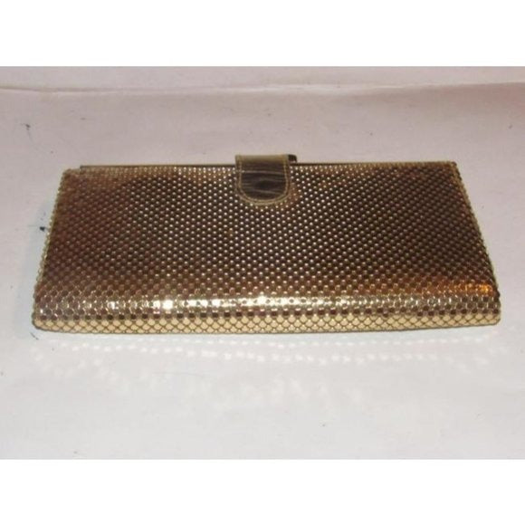 Whiting And Davis Vintage Gold Mirrored Mesh Chainmaille Designer Purse