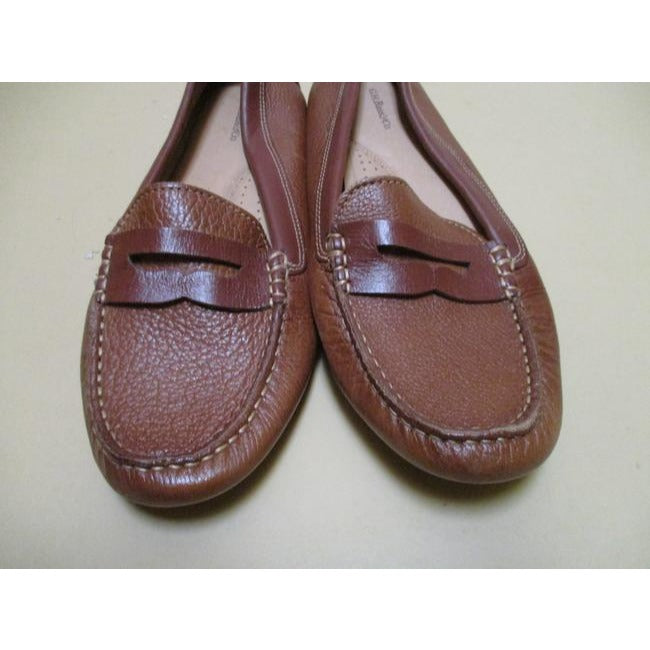 Gh Bass And Co Tan Missy Pebbled Moccasin Loafer Flats Size Us