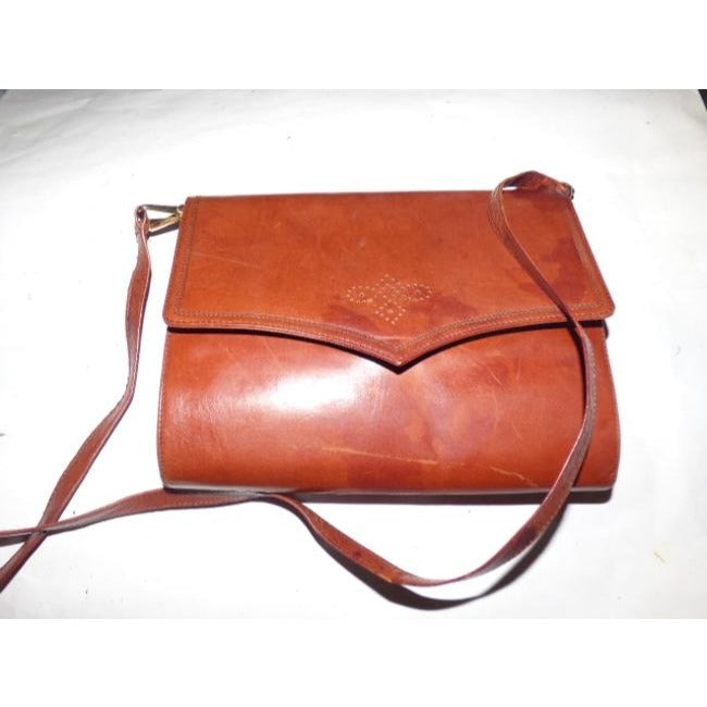 Bally Vintage Pursesdesigner Purses Reddish Brown Leather Shoulder Bag