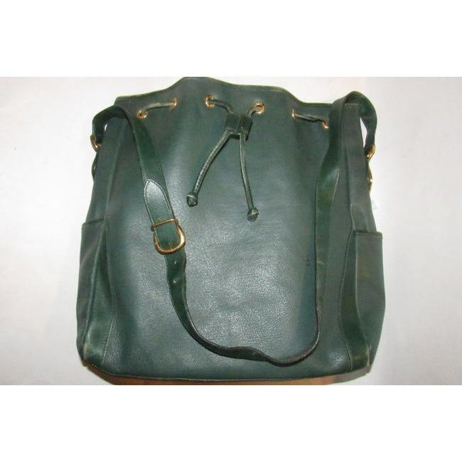 Gucci Vintage Guccidesigner Purses Green Leather Satchel