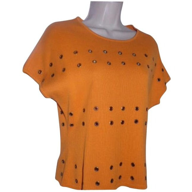 Emanuel Ungaro Orange Designer Sweater Pullover