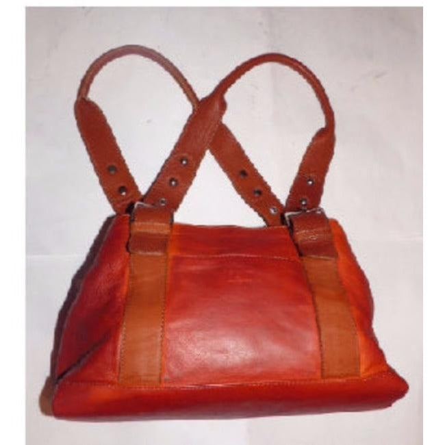 Vintage Designer Pursesdesigner Orange And Tan Leather Purse And Multicolored Wallet Satchel