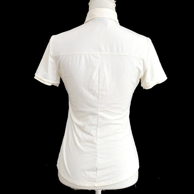 Fendi White With Ff Logo Pocket Button Down Blouse