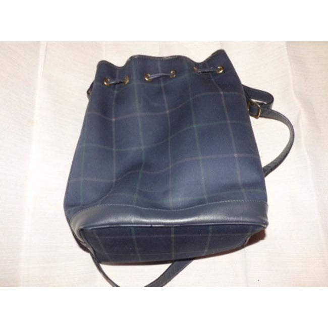 Burberry Vintage Pursesdesigner Purses Blue Red White And Tan Plaid Window Coated Canvas Leather Sat
