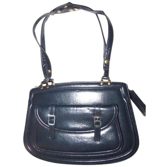 Zenith Vintage Pursesdesigner Purses Dark Navy Blue Leather Shoulder Bag