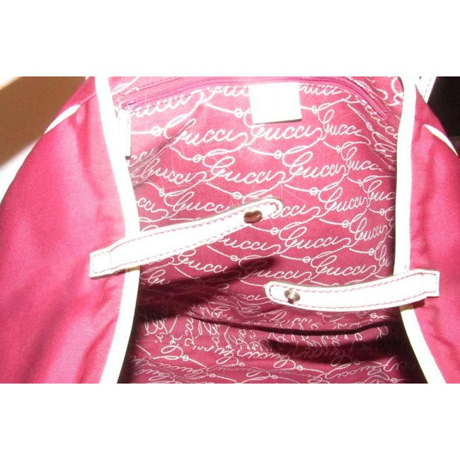 Gucci Bag And Boulevard Tote With Logo On Front Bubblegum Pink Canvas Leather Tote