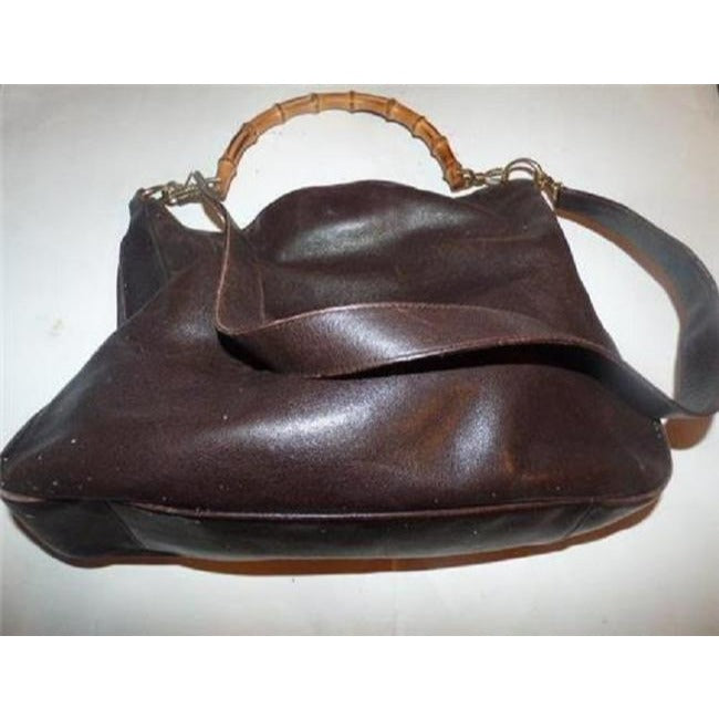 Gucci Vintage Brown Leather Hobo Bag