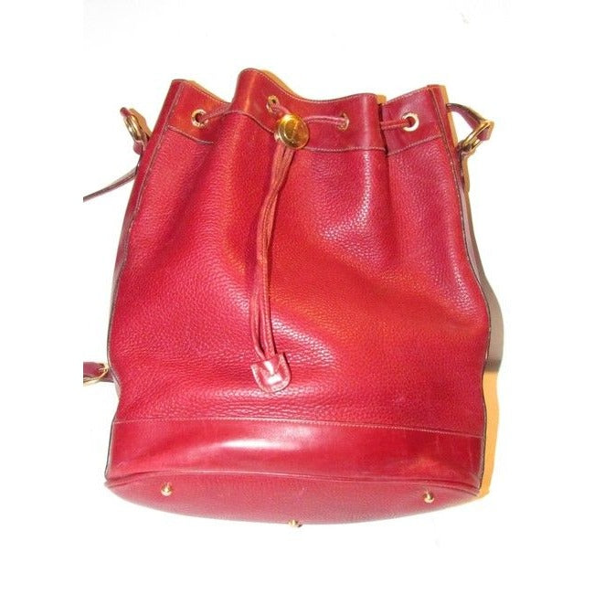 RARE, Gucci, Tom Ford era, pebbled and smooth, true red leather XL bucket style cross body/ shoulder bag