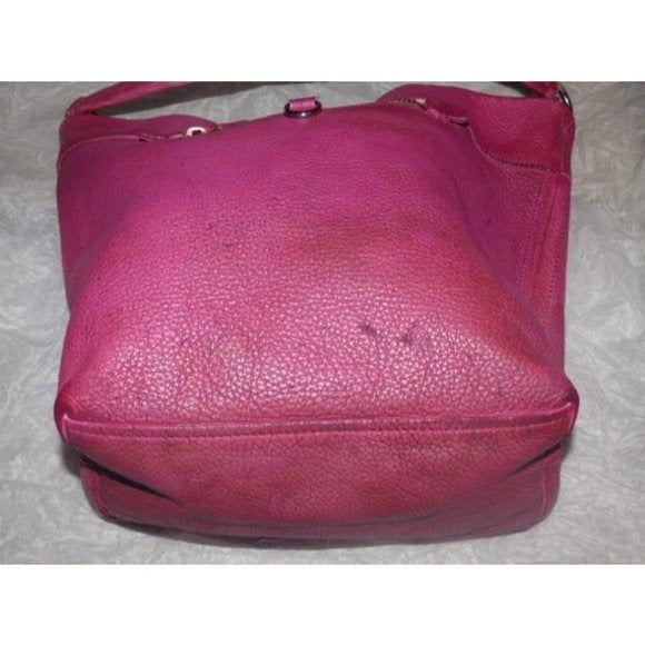 RETRO-Prada Vintage Dark Pink Textured Leather Large Hobo Bag