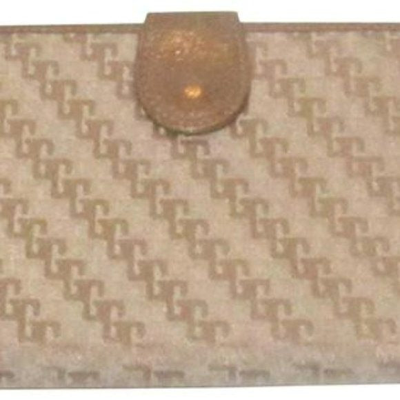 Gucci Khaki Square G Logo Print Vintage Wallet- Like new!