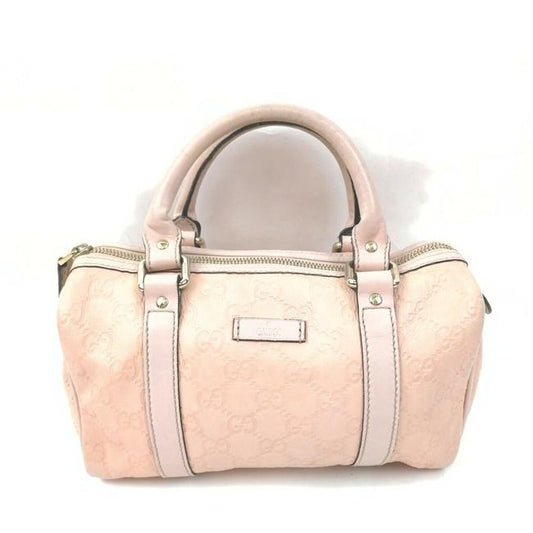 Gucci Joy Bag Boston Print Joy Pink Guccissimagold Gg Leather Satchel