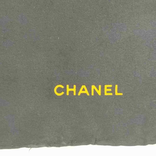 Chanel Colorful Jeweled World Logo Print Silk Scarf