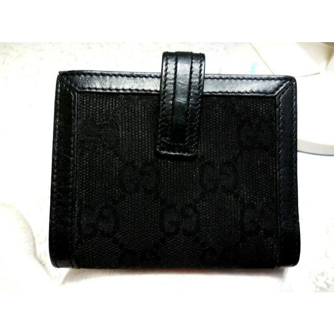 Gucci Black G Logo Leather Tom Ford Era Bi Fold Style Wallet