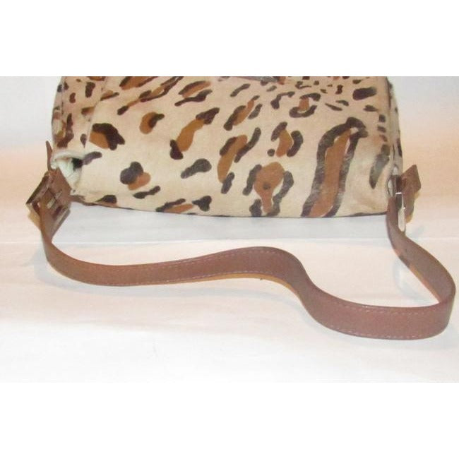 Fendi Mamma Zucco Purse Leopard Print On Pony Hair And Leather Shoulder Bag