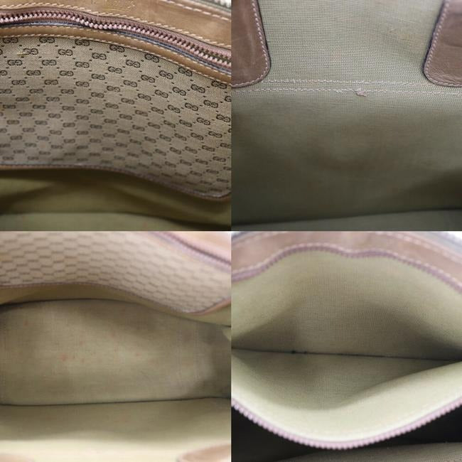 Gucci Bamboo Buckle Top Handle Bag Xl Vintage Micro Guccissima Logo Print With Front Pocket Brown