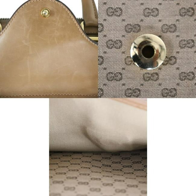 Gucci Bamboo Buckle Top Handle Bag Xl Vintage Micro Guccissima Logo Print With Front Pocket Brown