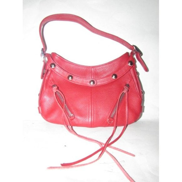 Botkier TRIGGER Red Buttery Soft Textured Leather Hobo Shoulder Bag