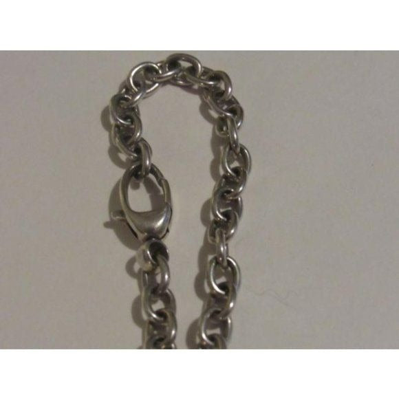 Gucci Vintage Sterling Silver 'GG' Charm Bracelet