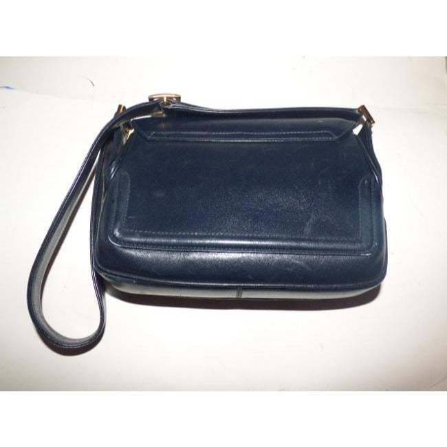 Gucci Vintage Navy Leather Shoulder Bag