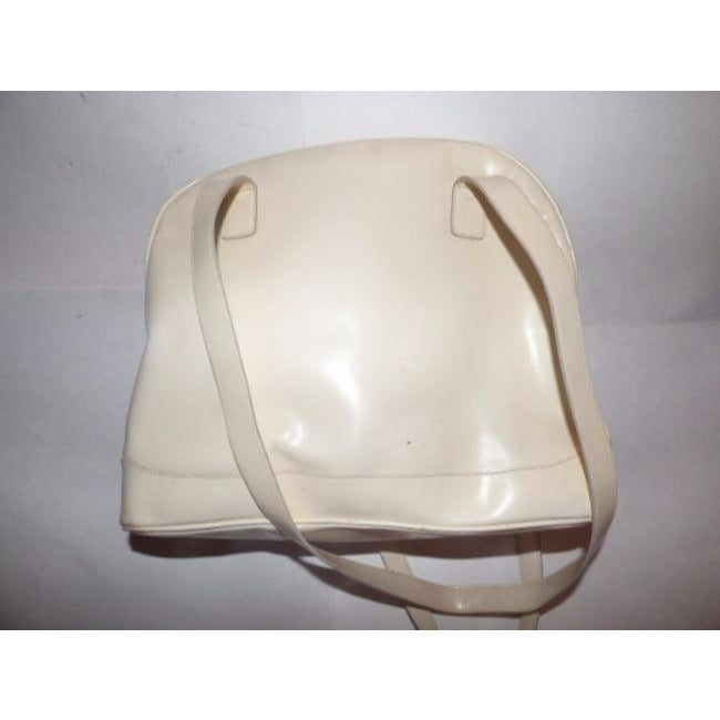 Gucci Vintage Ivory Patent Leather Satchel