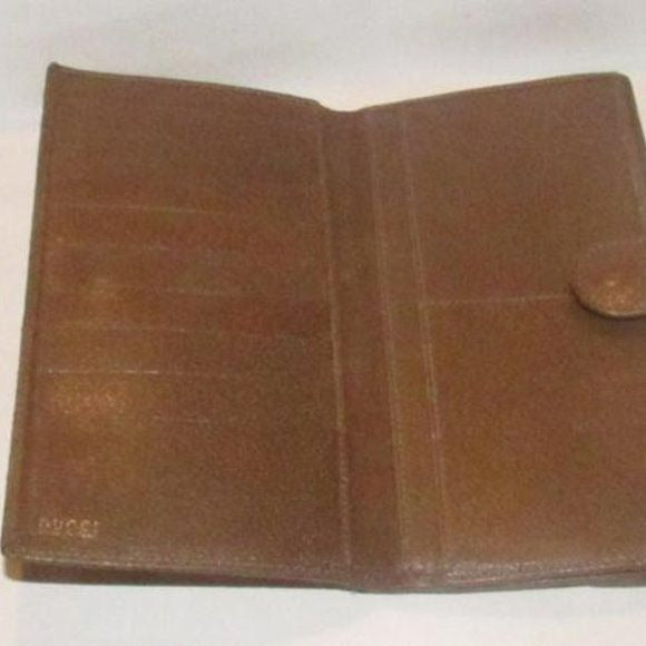 Gucci Khaki Square G Logo Print Vintage Wallet- Like new!