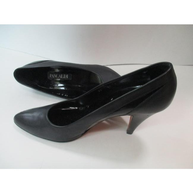 Pancaldi Black Italian Patent Swirls Pumps Size Us