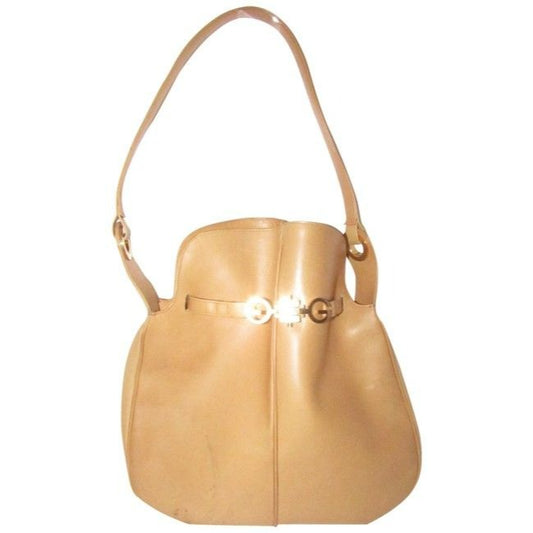 Gucci Horsebit Bucket Bag Belted Yellow Leather W Gold Gg Top Satchel
