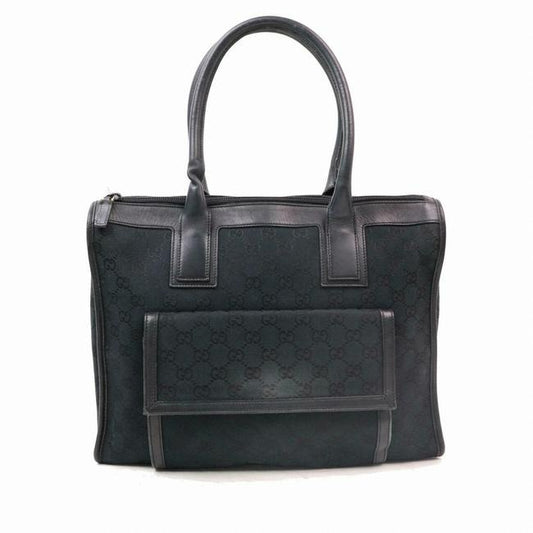 Gucci Xl Guccissima Print Black Leather And Gg Leather Tote