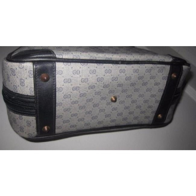 Gucci Micro Guccissima Print Blue Patent Gg Canvas Satchel