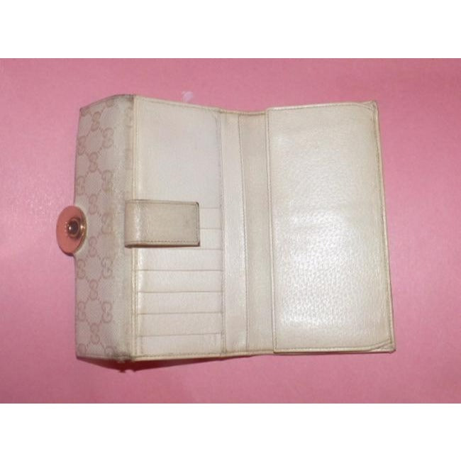 Gucci White Guccissima Print Leather XL Eclipse Wallet