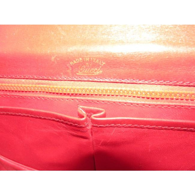 Gucci Vintage Red Leather Shoulder Bag